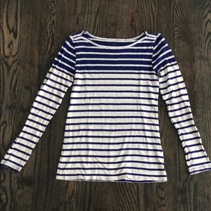 Blue stripe j. Crew artist Tee